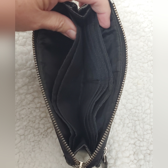 Large Coach Patent Leather and Leather Wristlet Wallet - Picture 6 of 12